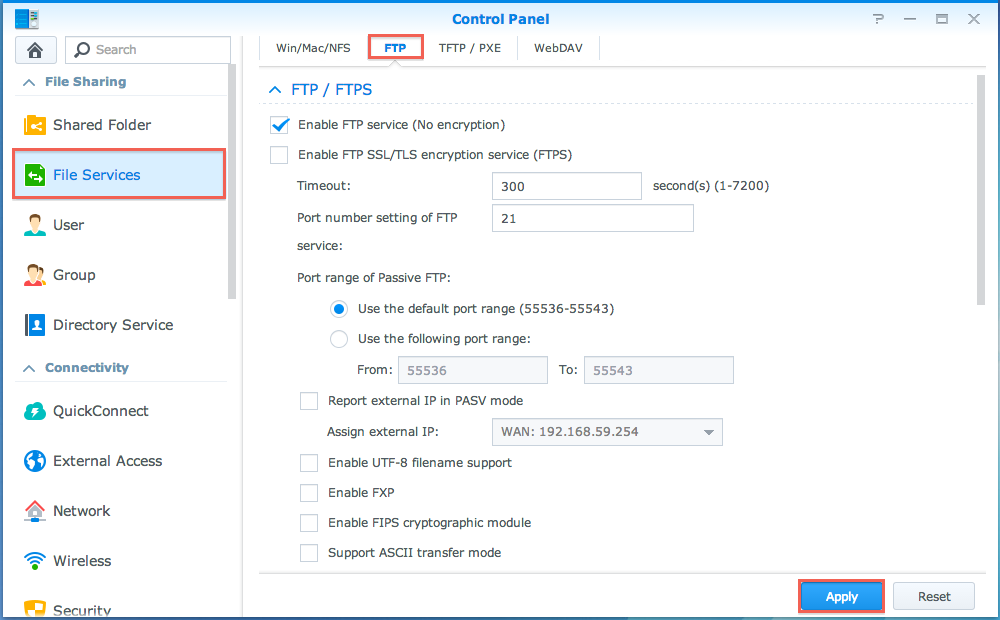 群晖 Synology 启用FTP界面.png