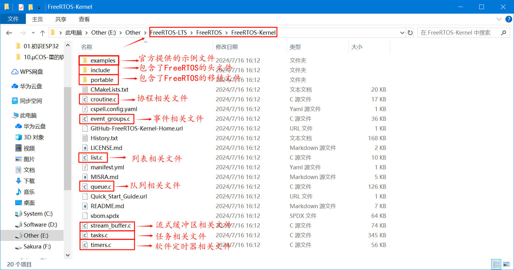 FreeRTOS内核相关的文件