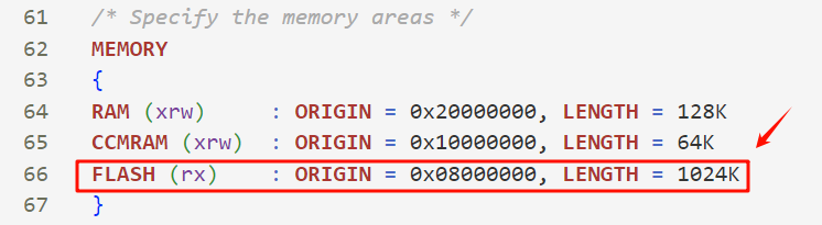 默认程序起始地址
