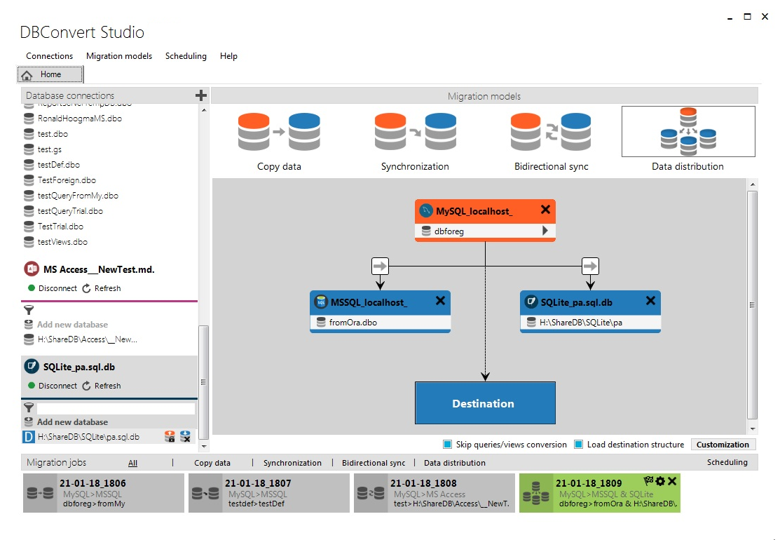 dbconvert studio interface