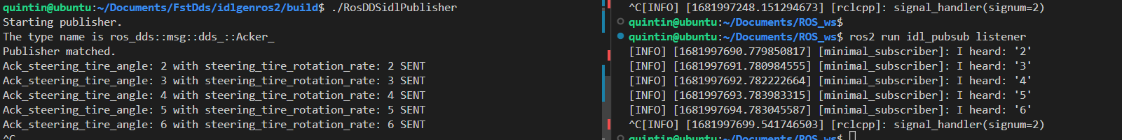 fastddsgen use option --typeros2