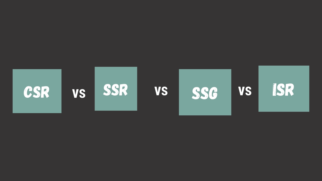 什么是 CSR、SSR、SSG、ISR - 渲染模式详解