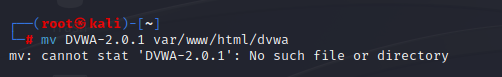 kali搭建DVWA踩的坑