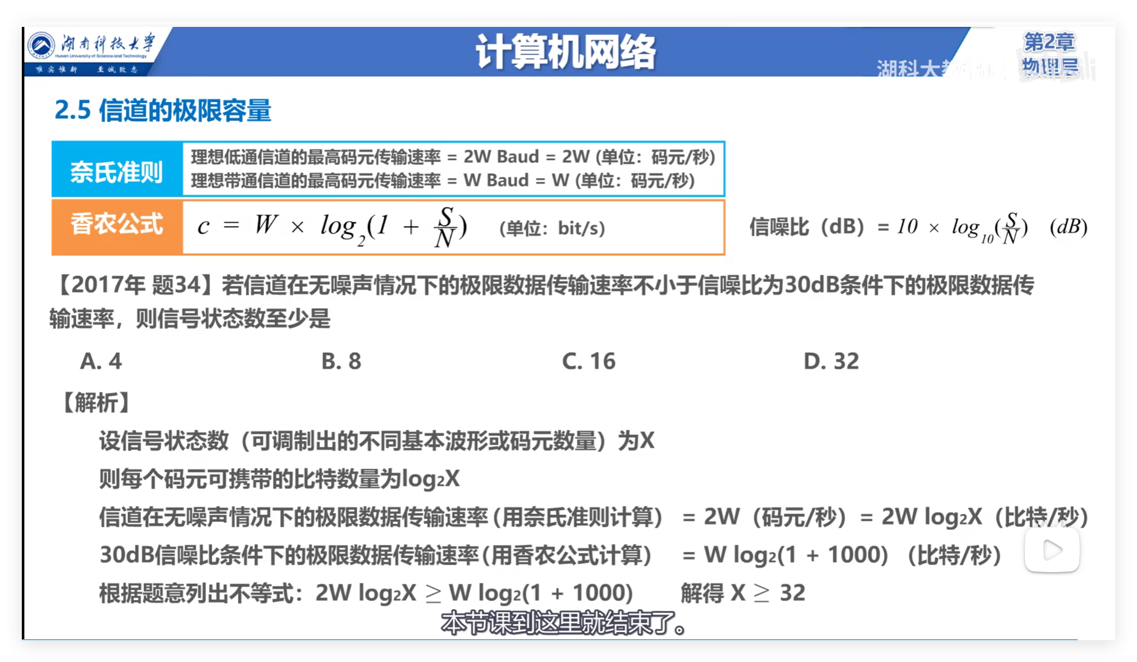 信道的极限容量