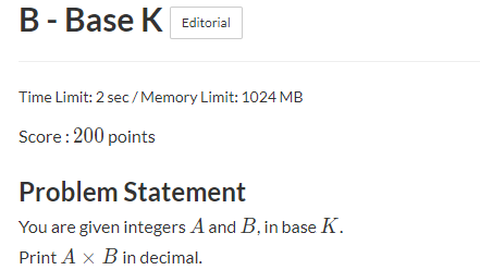 题解 AT_abc220_b [ABC220B] Base K