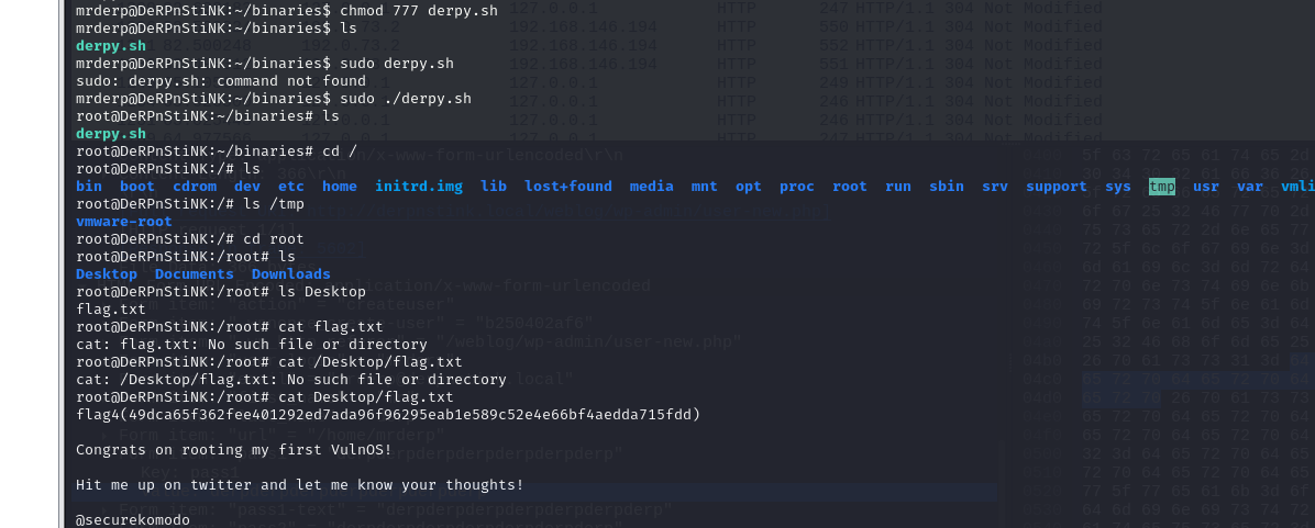 VulnHub2018_DeRPnStiNK靶机渗透练习