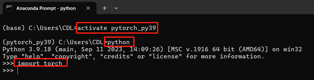 配置pytorch