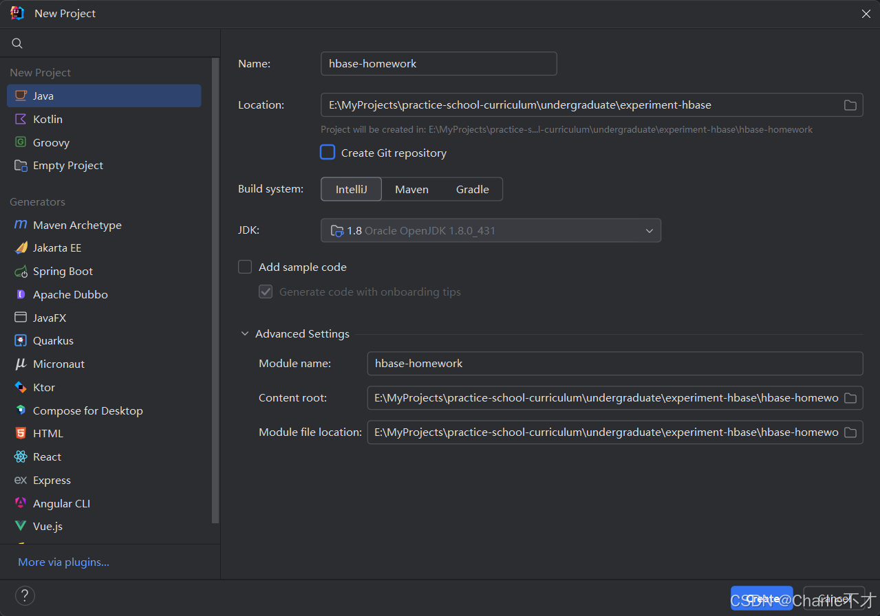 Java 远程连接在 VMware Ubuntu 中的 Hbase 并进行简单的 CRUD（不使用 Maven）