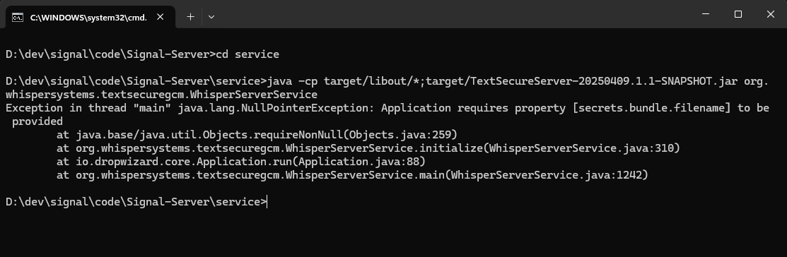 run signal first failed