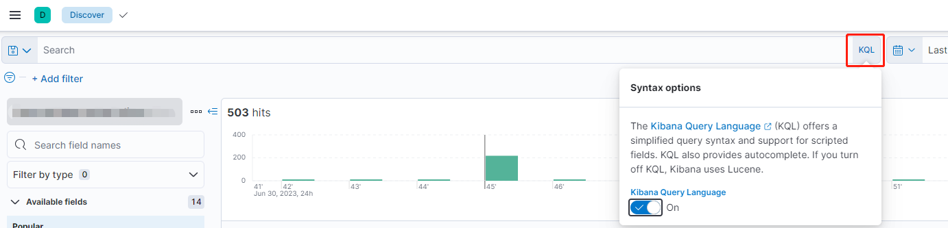 Kibana Discover查询语言KQL介绍