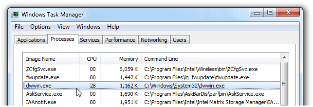 Windows Task Manager with dwwin
