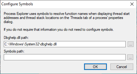 Configure Symbols Dialogue Box - Initial
