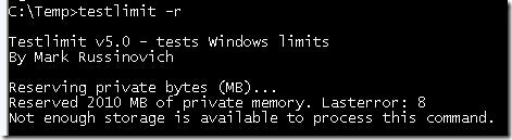 thumbnail image 2 of blog post titled 
	
	
	 
	
	
	
				
		
			
				
						
							Pushing the Limits of Windows: Virtual Memory
							
						
					
			
		
	
			
	
	
	
	
	
