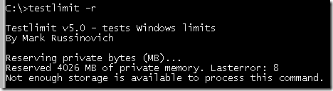 thumbnail image 7 of blog post titled 
	
	
	 
	
	
	
				
		
			
				
						
							Pushing the Limits of Windows: Virtual Memory
							
						
					
			
		
	
			
	
	
	
	
	
