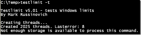 thumbnail image 4 of blog post titled 
	
	
	 
	
	
	
				
		
			
				
						
							Pushing the Limits of Windows: Processes and Threads
							
						
					
			
		
	
			
	
	
	
	
	
