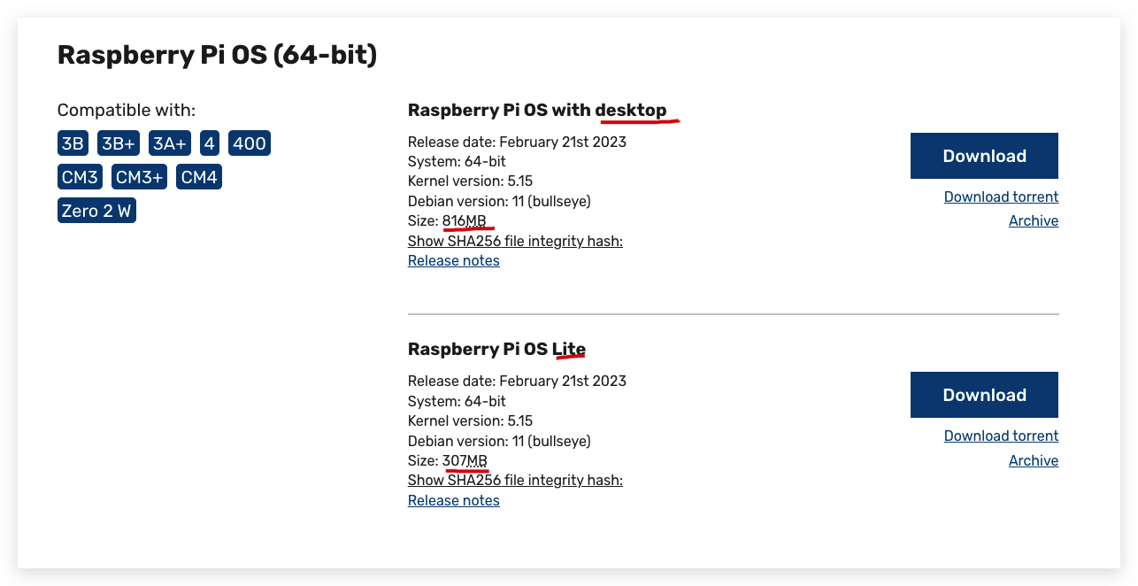 Raspberry Pi OS (64-bit)