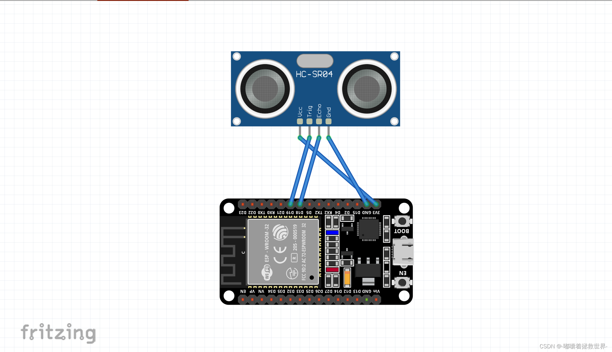 ESP32简单实现新版HC-SR04超声波模块（MicroPython+Thonny）