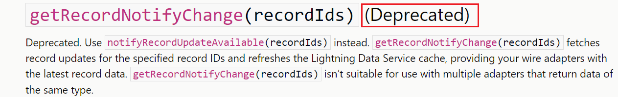 Salesforce LWC学习(四十二) getRecordNotifyChange已弃用