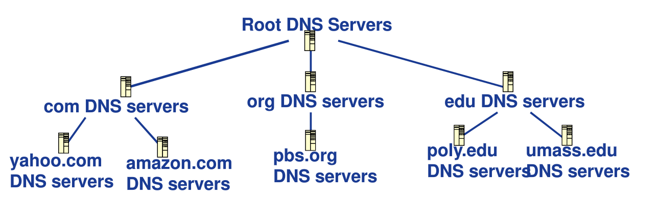 如果用户想要访问amazon去购物，只知道www.amazon.com,当输入完域名后，浏览器会去查询root DNS解析服务器，服务器会返回com DNS服务器的IP地址，然后浏览器接着访问com DNS服务器,然后从com DNS服务器中得到www.amazon.com对应的ip地址