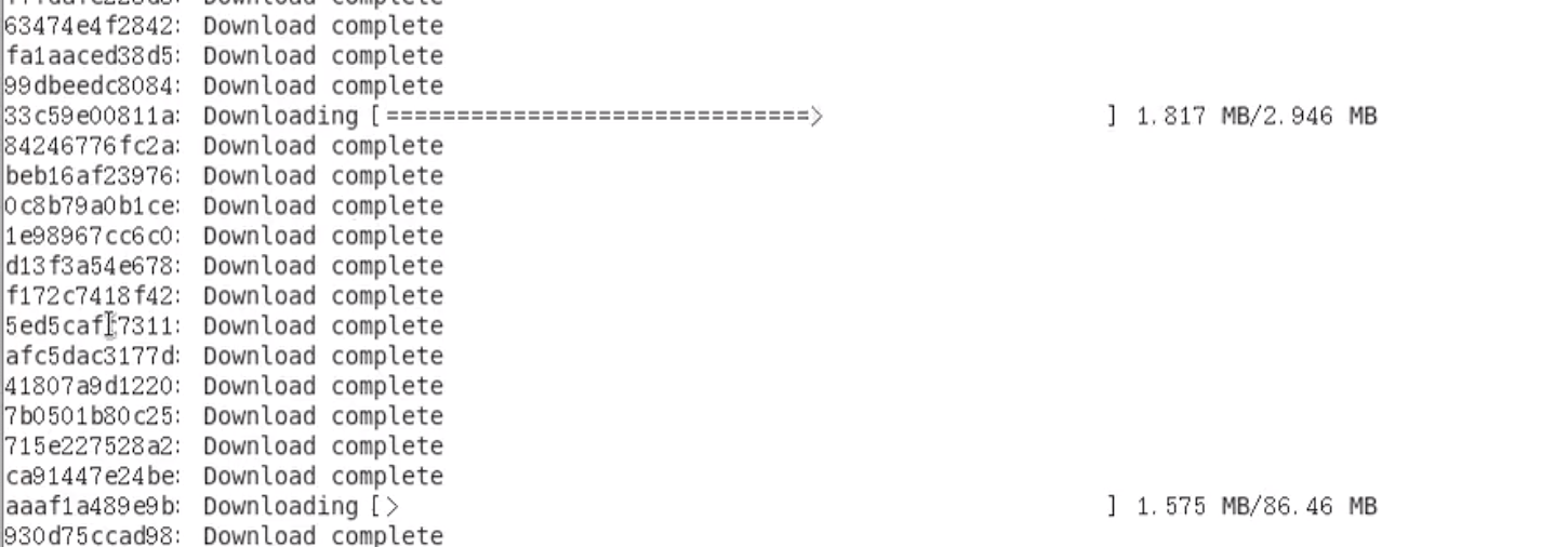 我们实际在docker中安装centos也是分层次下载文件 