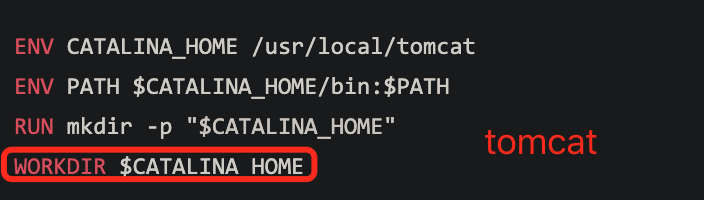 指定在创建容器后，终端默认登陆的进来工作目录，一个落脚点