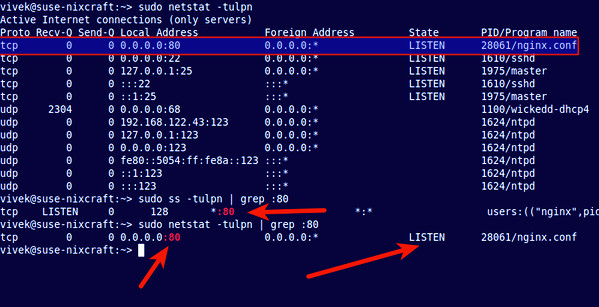 Is port 80 open on SLES