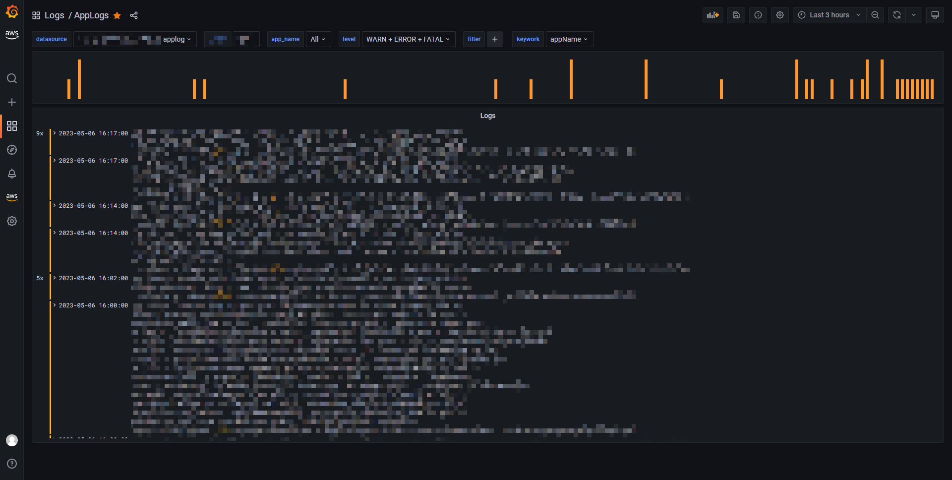 ElasticSearch Logs Quick Search Dashboard